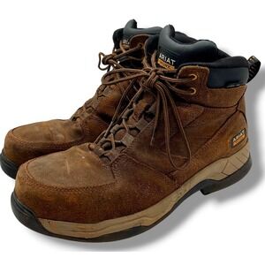 Ariat Work Mens Brown Suede Steel Toe Lace Up Industrial Safety Boots